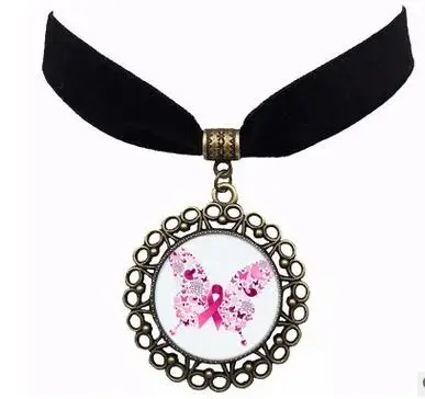 2020 Чокеры для осознания рака молочной желудка ювелирное украшение в виде бабочки