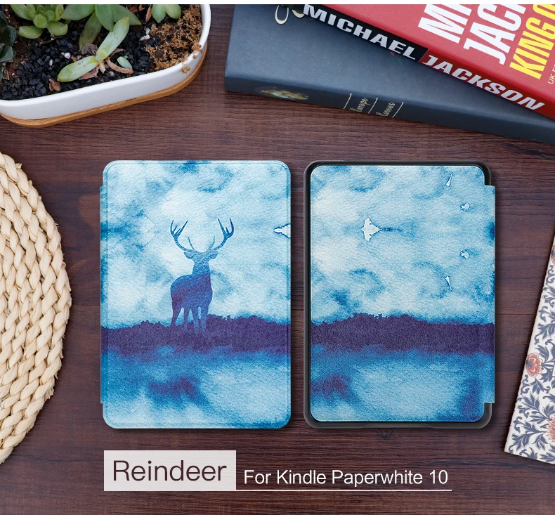 WALNEW из искусственной кожи чехол для Amazon Kindle Paperwhite(10 поколение) 6 дюймов крышка электронной книги Smart Auto Sleep/Wake