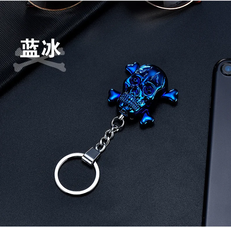 Креативный череп голова сигаретный светильник er USB электронный плазменный дуговой светильник er светодиодный светильник призрак кричащий брелок Забавный светильник er подарки