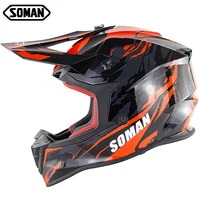 soman motocross cycling helmet motorcycle cross coutry birt bike helmet black red moto casco ece approval sm633
