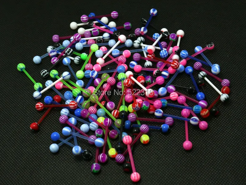 Модные смешанные партии Горячие 6 мм мяч язык кольца оптом ювелирные изделия