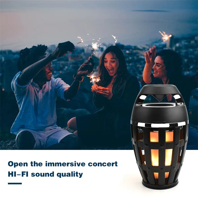 FELYBY Горячая пламя атмосферная лампа беспроводной bluetooth динамик портативный