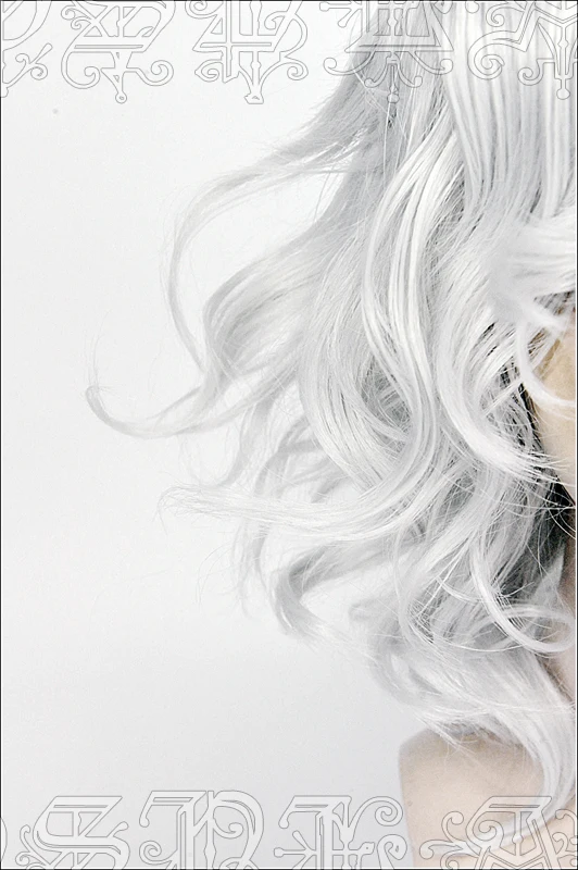 

Anime Fate Grand Order FGO Edmond Dantes Cosplay Wigs Silvery Heat Resistant Curly Synthetic Hair Wig + Wig Cap