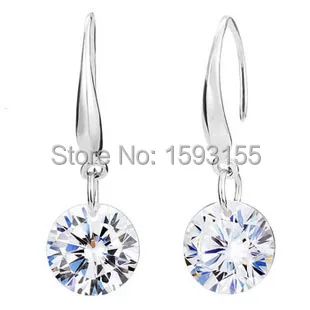 Top selling alargador de orelha 925 silver sterling Long Crystal Colorful Rhinestone Earrings for 2015 | Украшения и аксессуары