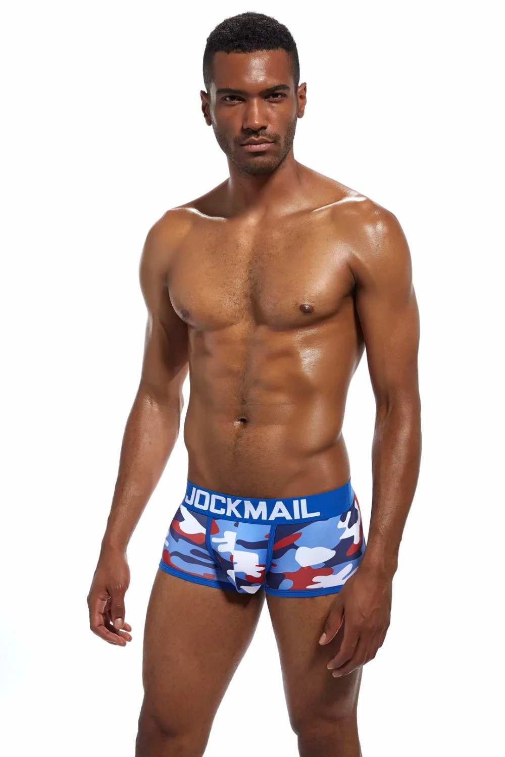 Бренд JOCKMAIL, новинка, сексуальное мужское нижнее белье с камуфляжным принтом, боксеры, удобные боксеры, трусики для геев, пениса