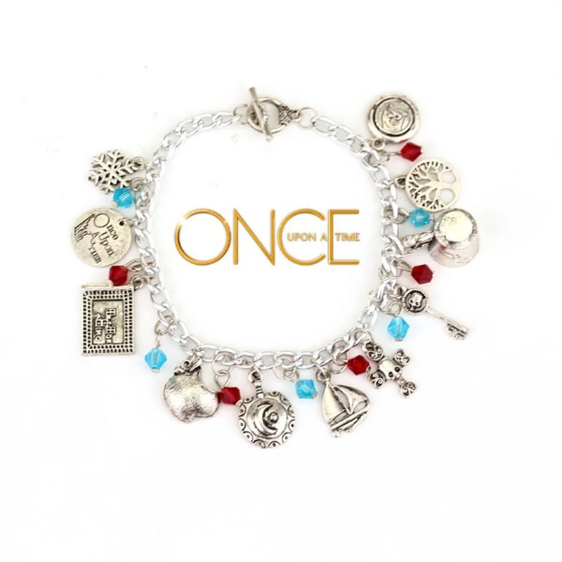 

MQCHUN Fashion Jewelry ONCE UPON A TIME Charm Bracelet Vintage Tree Emma Swan Crystals Bead Accessories Bracelet For Women