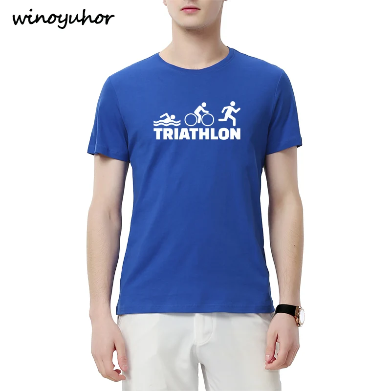 Летняя модная мужская футболка для троеборья летняя хлопковая с коротким