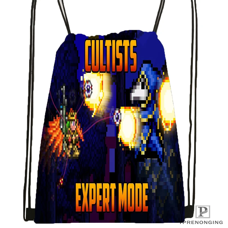 На заказ Terraria Drawstring рюкзак сумка милый детский (Черная задняя часть) 31x40 см #180531 02
