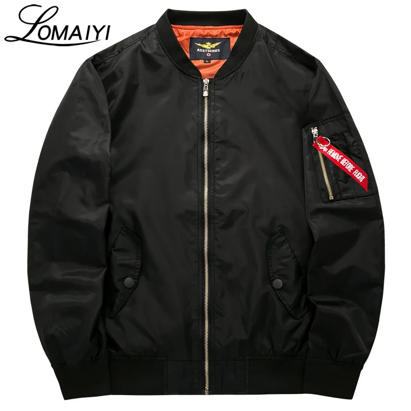 LOMAIYI S-8XL, мужская и женская куртка-бомбер, мужская куртка размера плюс, весна, Мужская летная ветровка, бейсбольная куртка пилота, BM002