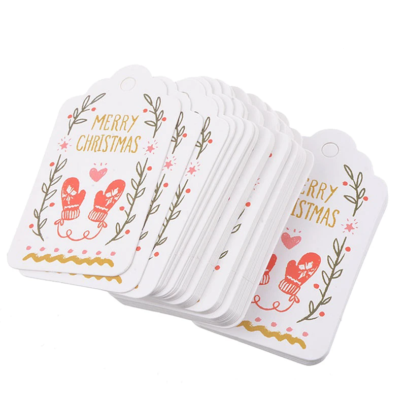 50 шт. рождественские бирки карта сообщений для праздничной вечеринки Подарки