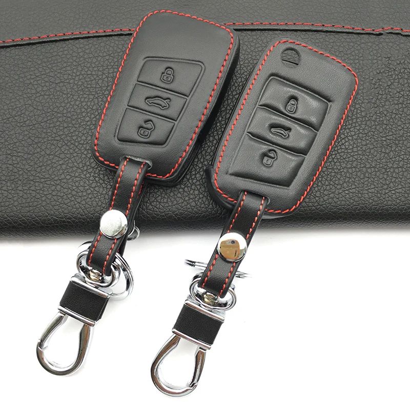 Кожаный чехол для ключа Volkswagen VW Magotan Passat B8 Golf 7 For Skoda Kodiaq A7 Octavia новые поло