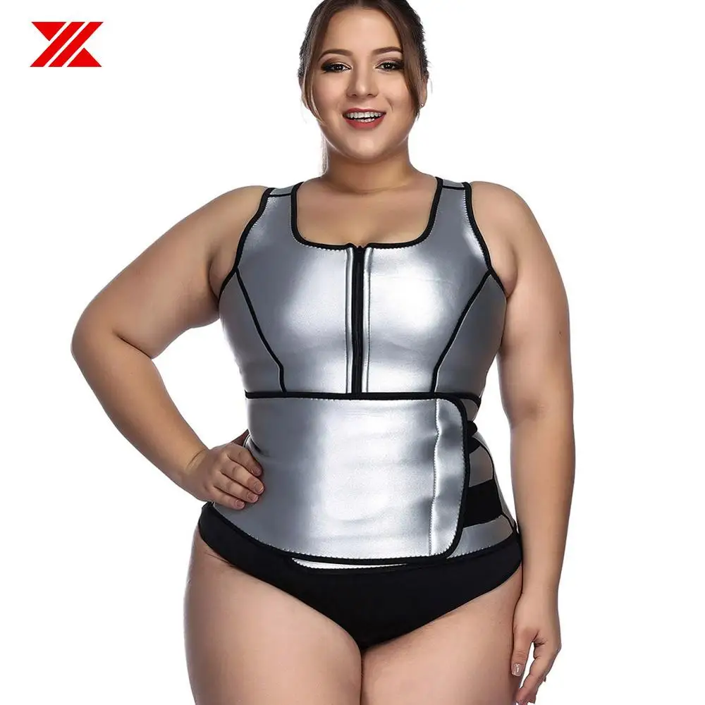 HEXIN Женский Регулируемый Неопреновый Костюм для сауны майка с поясом триммера