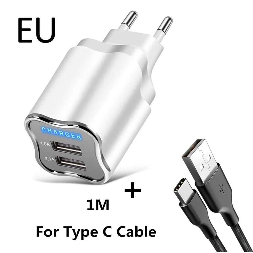 5 в 2.1A светодиодный 2 USB зарядное устройство Хорошее настенное зарядное устройство EU/US штекер Адаптер для iPhone 8 7 6 iPad samsung huawei Xiaomi зарядное устройство для мобильных телефонов s