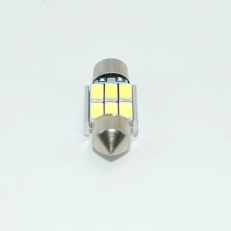 MON-SU 10 шт. автомобильный внутренний светодиодный 31/36/39/41 мм C5W C10W Canbus 6SMD 5730 DC12V купол