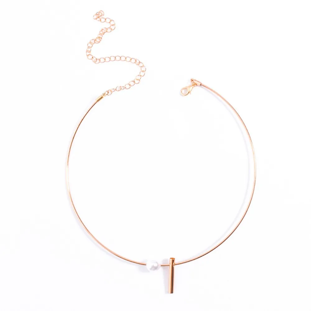 Новый Морден Torques жемчужное кольцо золотого цвета серебряного колье ожерелье для