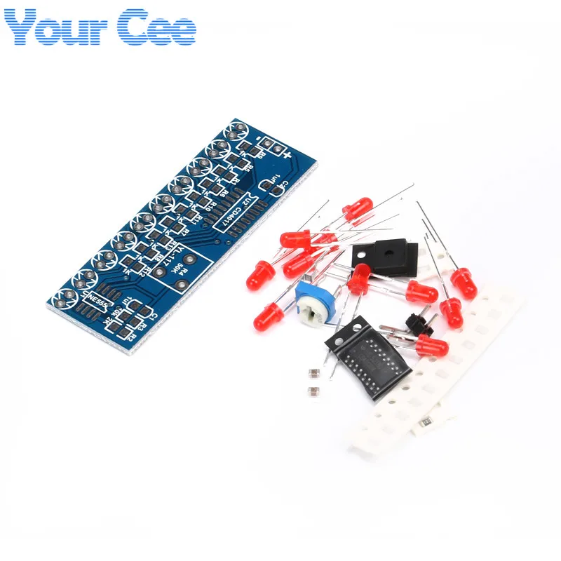 Светильник 555 + CD4017 светлый десятичный счетчик воды электронный комплект