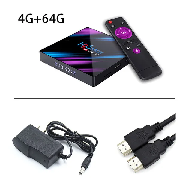 4G 64G H96 MAX Smart tv Box Android 9,0 4 Гб ОЗУ 32 ГБ/64 Гб ПЗУ Rockchip RK3318 4K USB3.0 H.265 Google Play IP tv телеприставка PK tx3 mini - Цвет: 4G 64G