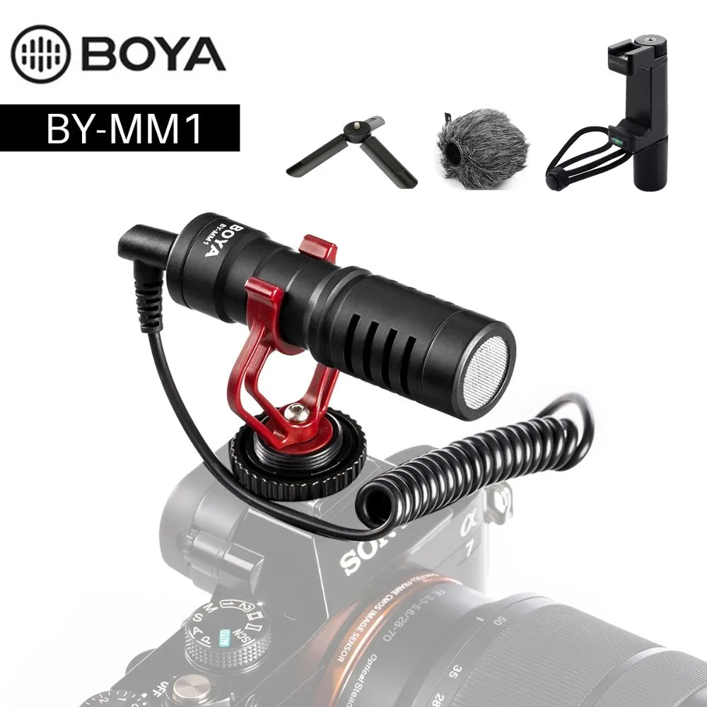 BOYA BY MM1 кардиоидный микрофон для смартфона DJI Osmo Nikon Canon DSLR Youtube Запись видео 3 5 мм