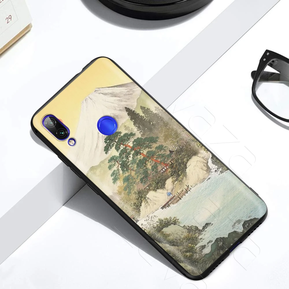 Lavaza Japanese Crane Fuji Mountain Wave Case for Xiaomi Redmi Note 4A 4X 5 5A 6 6A 7 S2 Pro Go Prime Plus |