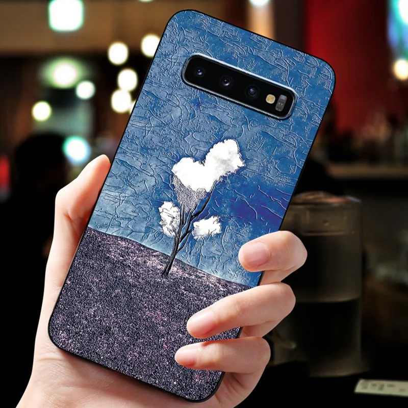 Тиснением старинные Восточной Азии Китайский Японский Стиль чехол для samsung S10 плюс S10 Снежная гора указ Кран Крышка - Цвет: 21