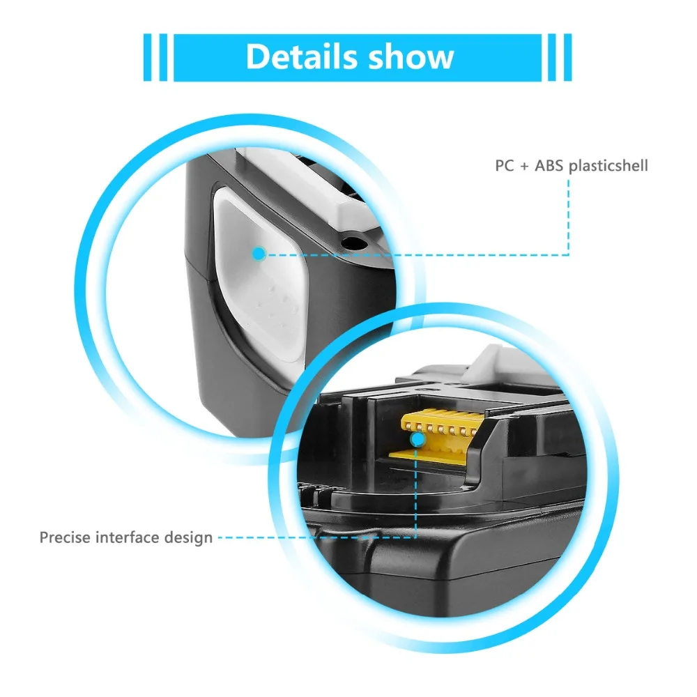 Powtree 2X Новинка 14,4 В 3000 мАч для Makita BL1430 сменный литий-ионный аккумулятор LXT200 BL1415 194558-0 194559-8 L30