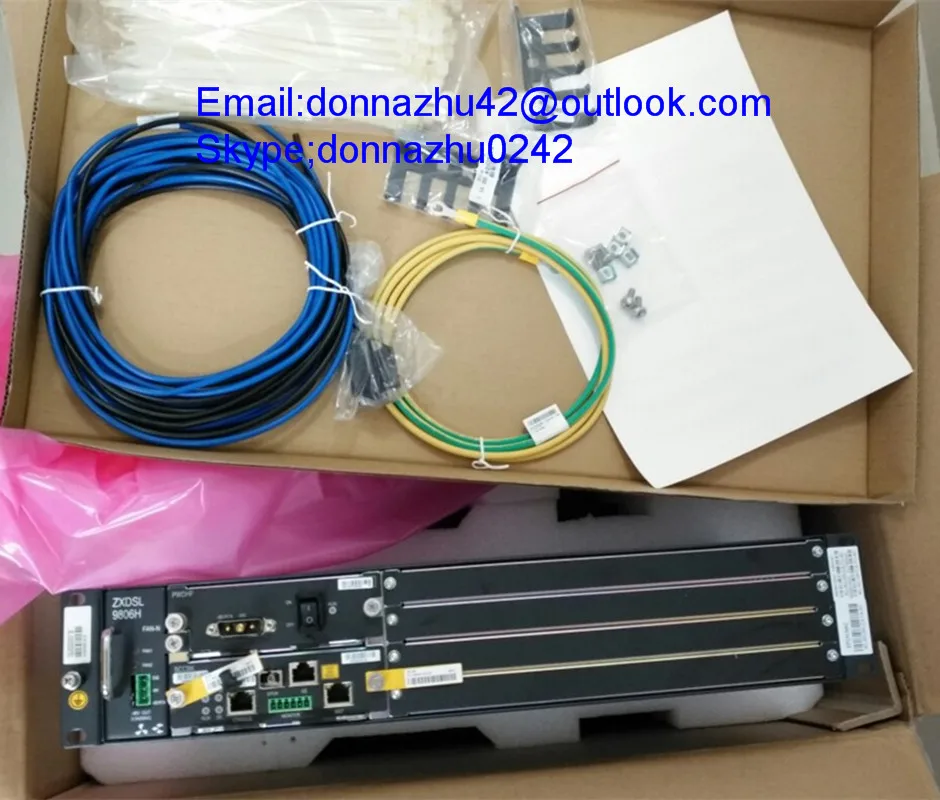 Оригинальный ZTE ZXDSL 9806H DSLAM ADSL доступ переключатель мульти-медиа-сервис шасси с DC
