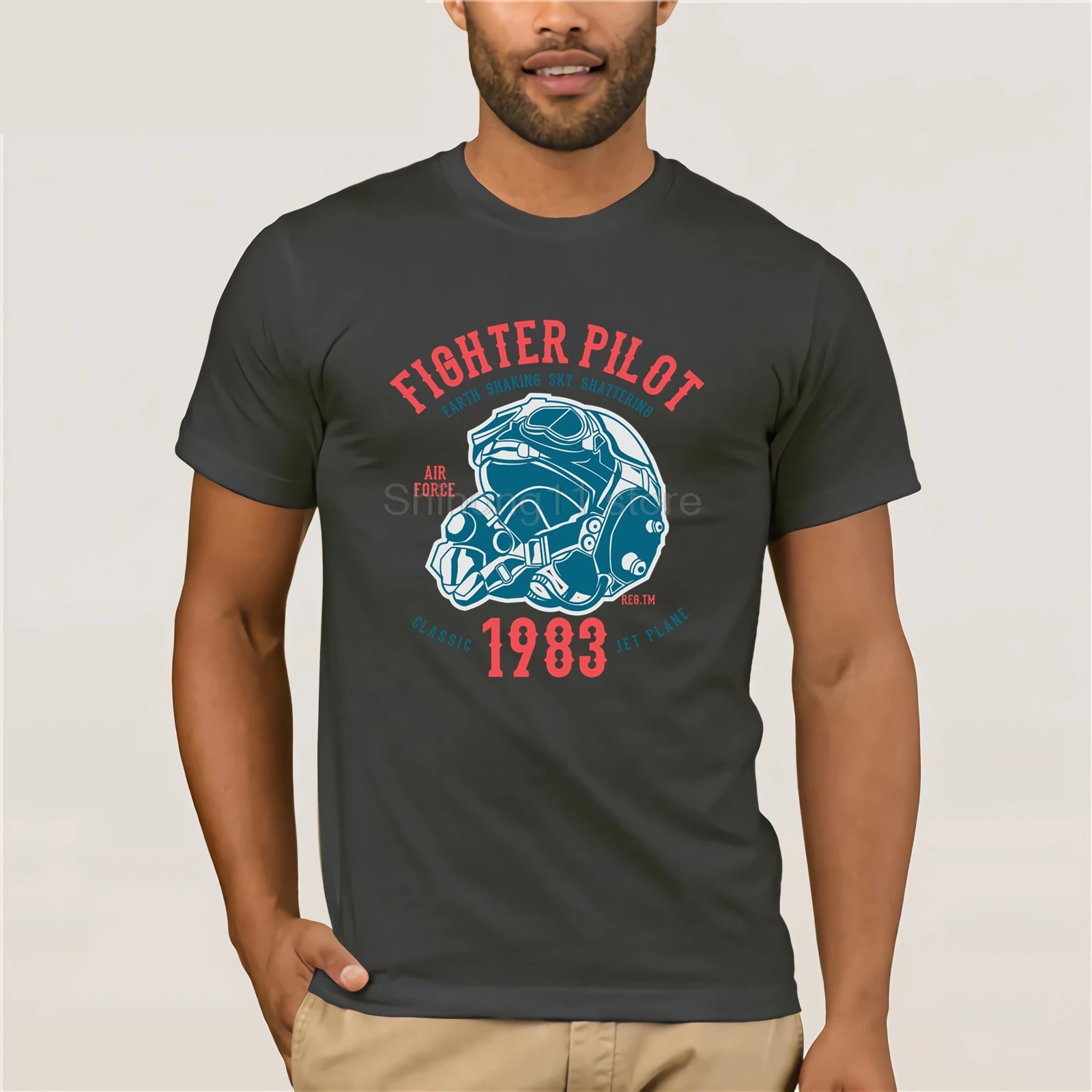 Fighter Pilot t-Shirt Последняя мода 2019 Футболка мужская 100% хлопковая с принтом | Мужская