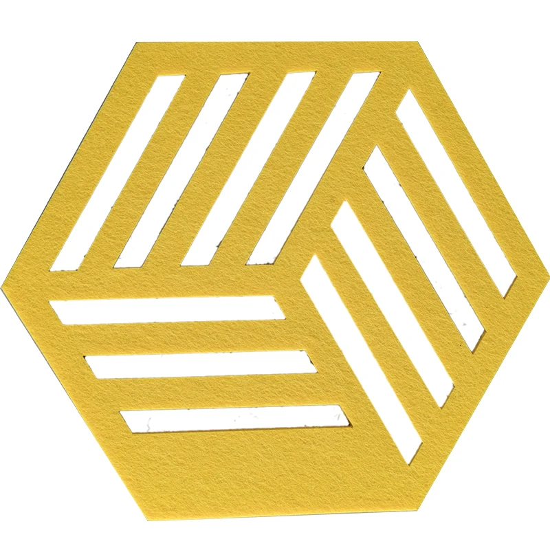 Креативный шестигранный Войлок Coaster мягкий полый теплоизоляционный коврик