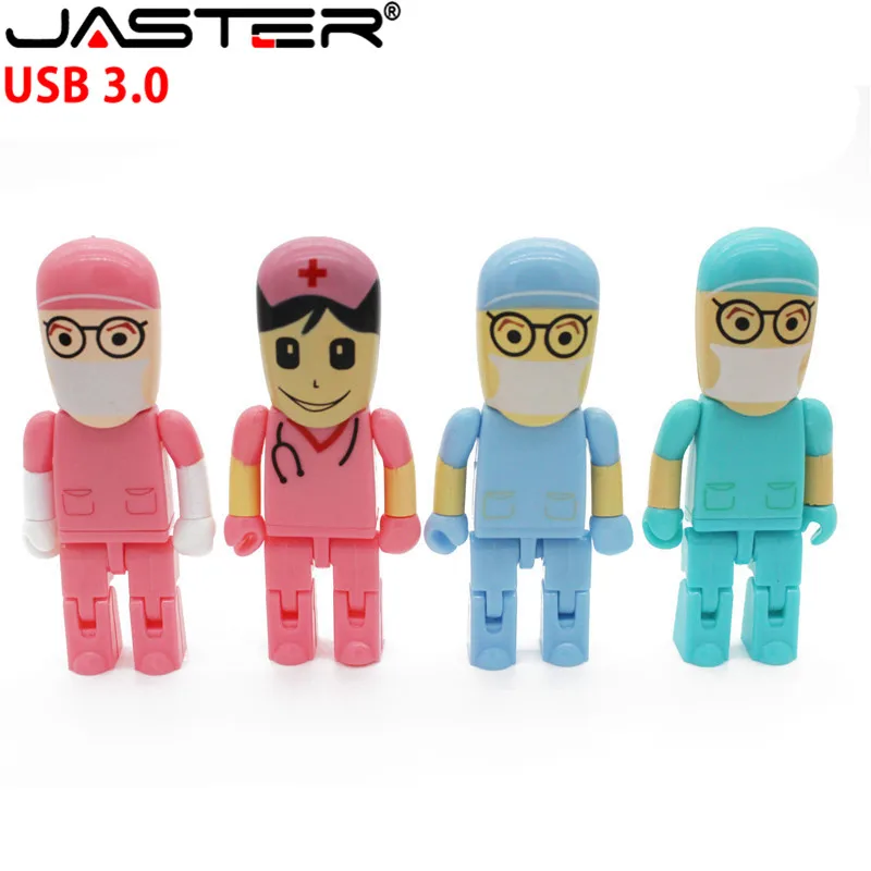 JASTER speed Usb3.0 мультфильм доктор серия USB флэш-память 4 ГБ 8 ГБ 16 ГБ 32 ГБ 64 Гб клиника медсестры Флешка креативная карта памяти