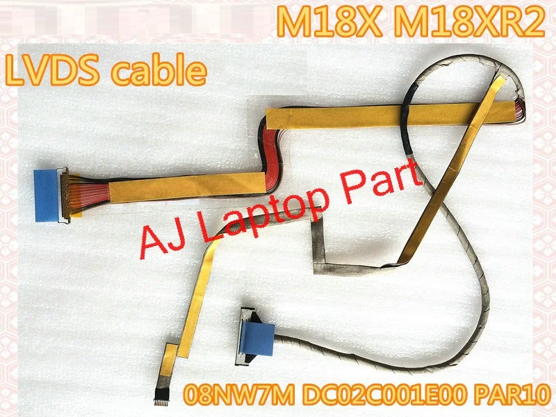 Оригинальный кабель ЖКД для Dell Alienware M18X M18XR2 LVDS 8NW7M 08NW7M DC02C001E00 PAR10|lcd cable|for cabledell cable |