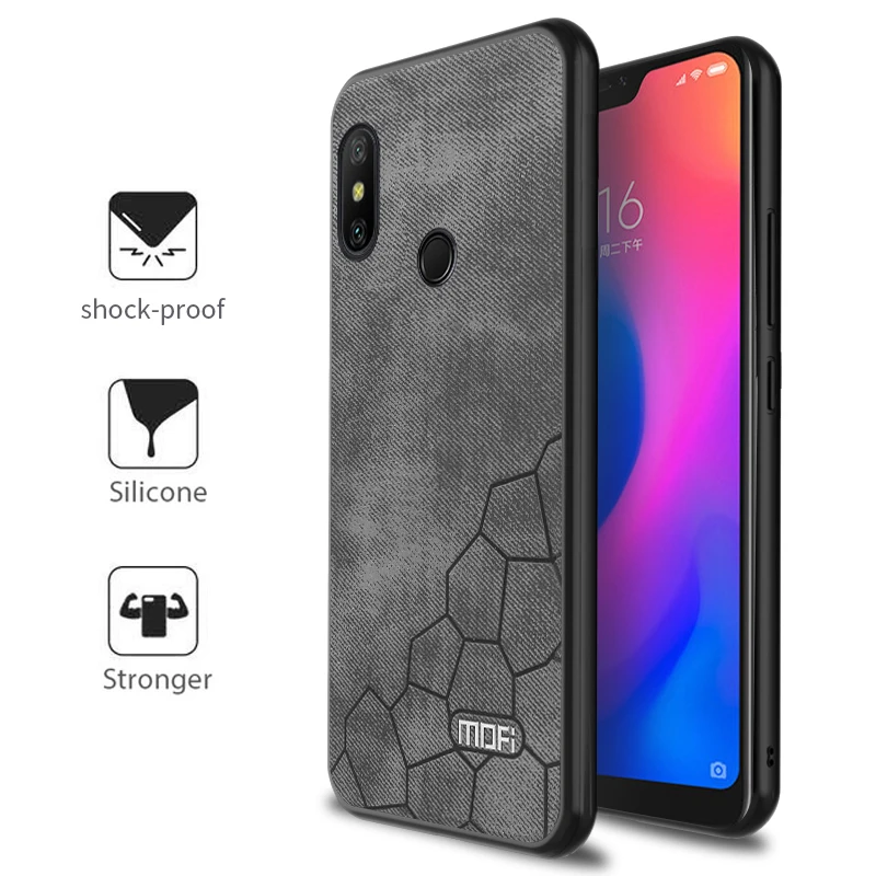 Mofi for xiaomi redmi note 6 pro case leather global cover silicon |