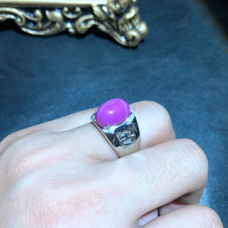 Кольцо сильной силы для мужчин Крутое кольцо с рубиновым Камнем в виде розовой