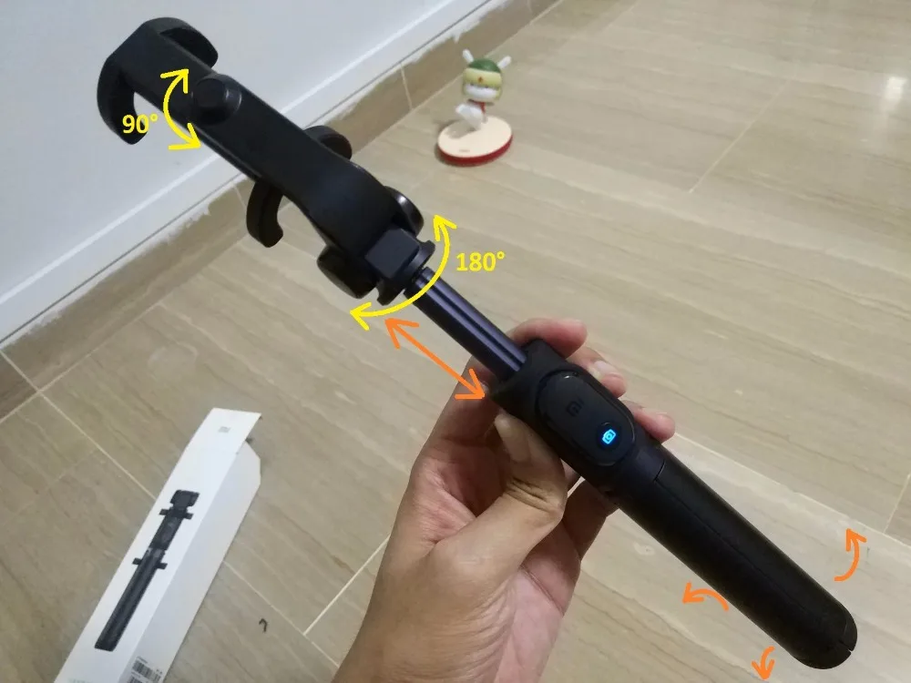 Xiaomi Mi штатив для селфи, Bluetooth 3,0, дистанционное вращение на 360, легкий складной компактный Android 4,3+ IOS 5,0