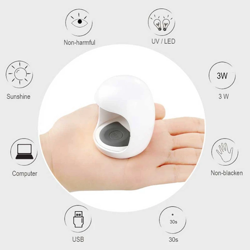 Гель лак для ногтей сушильная машина Сушилка одним пальцем свет мини Портативный