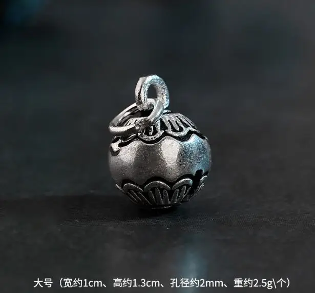 10x13mm Винтажные европейские колокольчики, 925 пробы, серебряный шарм с петлей, сделай сам, ювелирные изделия, подвески для ожерелья, браслета, подарок - Окраска металла: 10x13mm