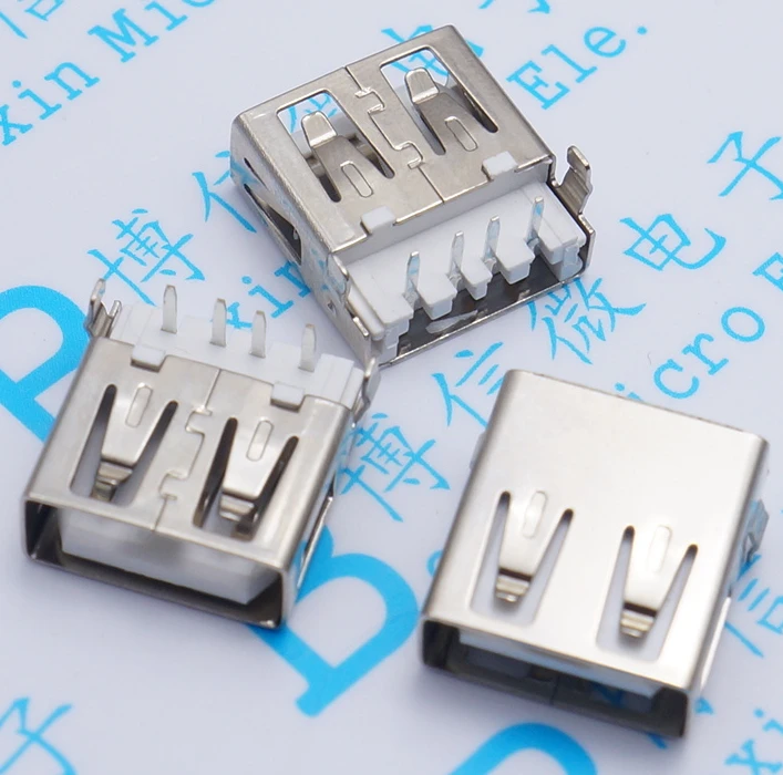 10 шт. USB разъем тяжелые плиты плоский рот женской головы без края AF90 Подключите