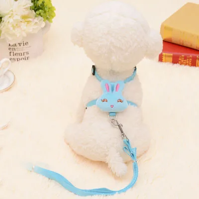 BLUE RABBIT Милые животные, собачий поводок, набор поводков для собак, поводок для прогулок для маленьких собак, кошек, регулируемый поводок для собак, 6 видов стилей, DOGGYZSTYLE - Цвет: BLUE RABBIT