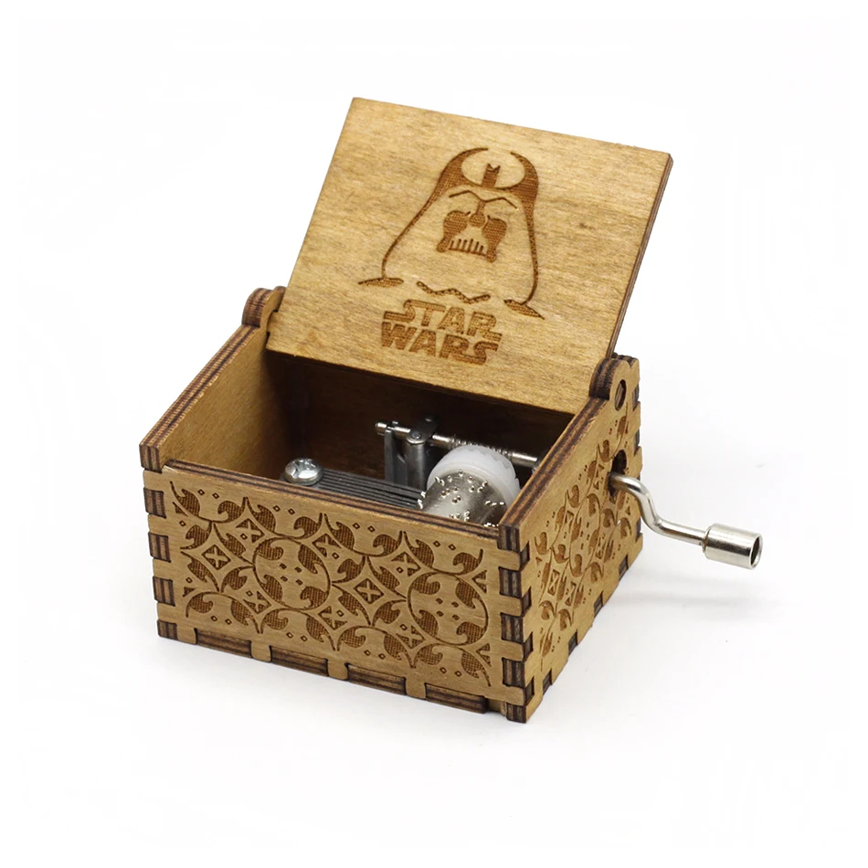 Антикварные резные музыкальная шкатулка Игра престолов Music Box Star Wars деревянная