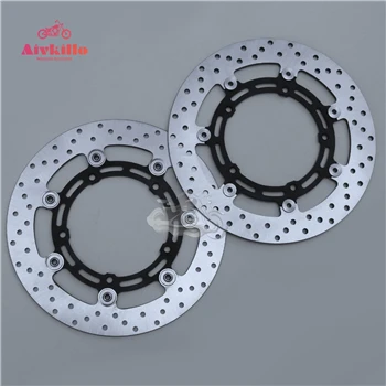 A pair Плавающий ротор дисковых передних тормозов подходит для Yamaha XJ6 DIVERSION MT03 660 MT-09 мотоцикл - Цвет: A pair