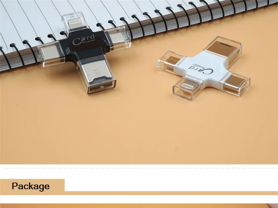 Все в 1 TF устройство для чтения Micro-SD карт мульти-Совместимость с системой Plug& Play Портативный адаптер кард-ридер для iOS и Android Тип-C устройства