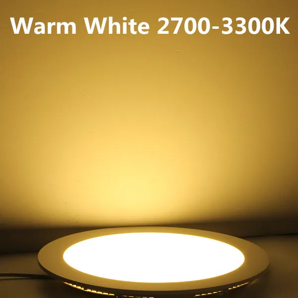 Lámpara de Panel redondo para empotrar en el techo, luz Ultra delgada regulable de 3W/4W/ 6W / 9W / 12W /15W/ 25W