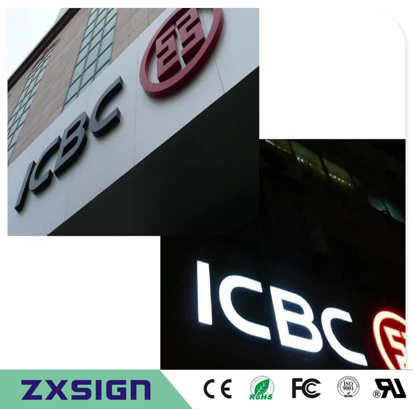 

Factory Outlet Custom high brightness Outdoor black-white Acrylic led letters, double sided illuminated channel letters signs