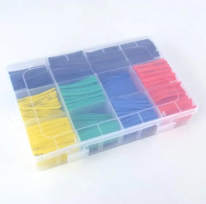 530pcs retail box 530 шт термоусадочные трубки 2:1, электрический провод кабель обертывание ассортимент электрическая изоляция термоусадочная трубка комплект с коробкой скидка 20 - Цвет: 530pcs retail box