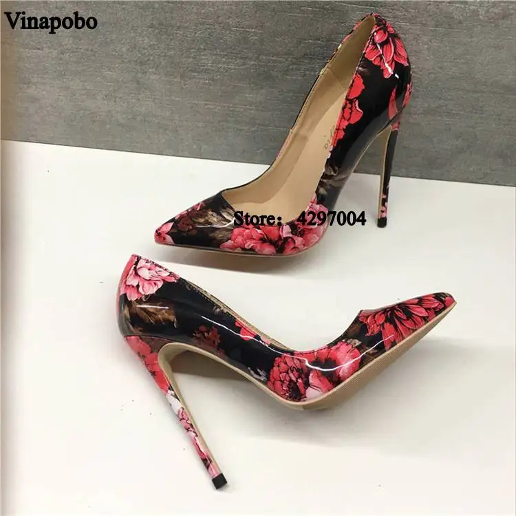 Vinapobo/стильные женские туфли лодочки элегантные из лакированной кожи с острым
