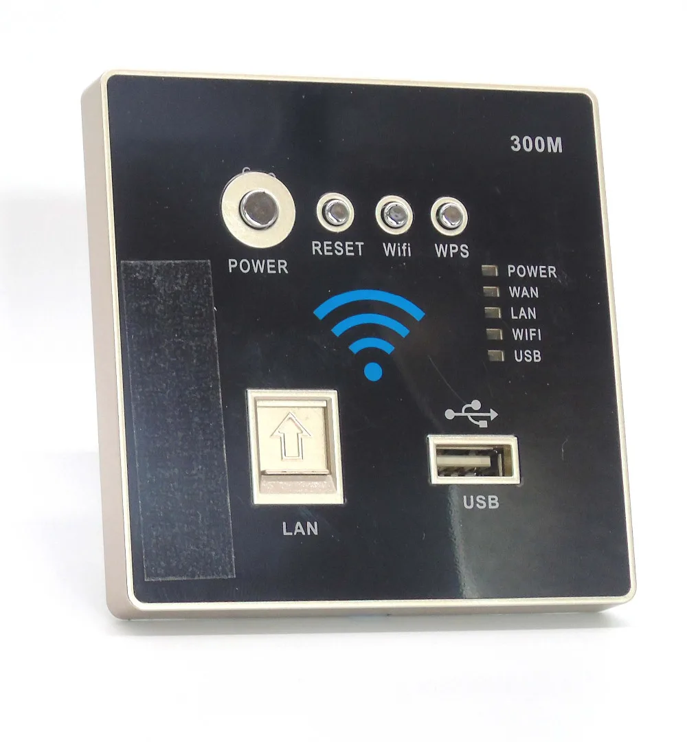 Настенный встроенный 300mbps разъем 3G Wifi беспроводной AP маршрутизатор USB зарядное