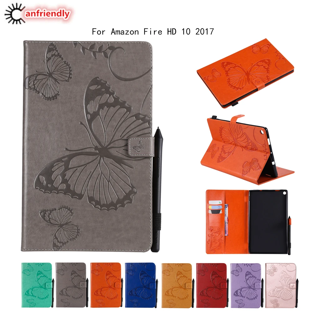 Ультратонкий чехол из искусственной кожи с магнитной подставкой для Amazon Fire HD 10 2017