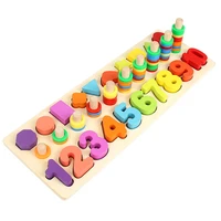 wooden number shape logarithmic board early childhood education education