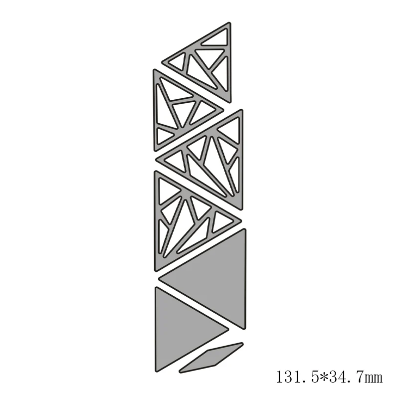 

Triangular hollow Carbon steel Cutting Dies Stencil Craft for DIY Creative Scrapbook Cut Stamps Dies Embossing Paper Hand Craft