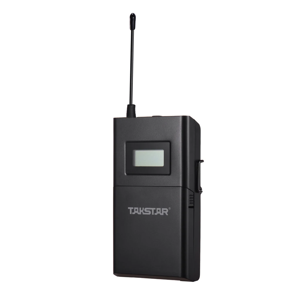 Takstar WPM-200R UHF Беспроводная аудио система приемник ЖК-дисплей 6 выбираемых каналов 50 м передача с наушниками-вкладышами
