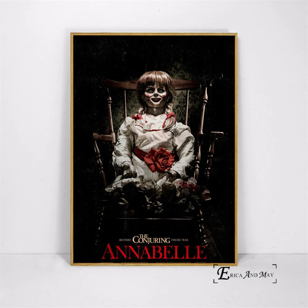 Annabelle художественные плакаты с изображением фильма ужасов и принтами настенная